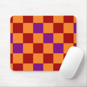 Rot Orange Lila Kariertes Muster Design Mousepad (Mit Mouse)