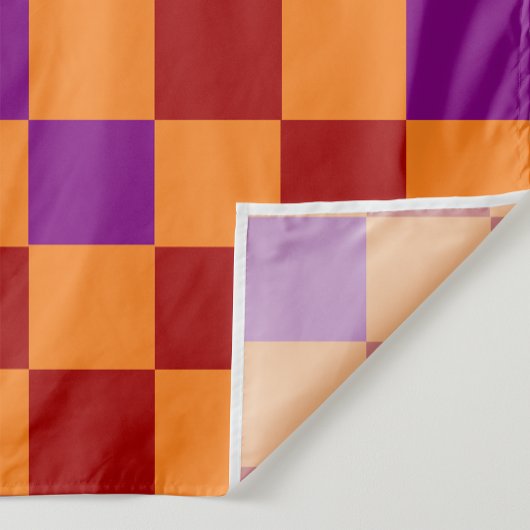Rot Orange Lila Karomuster Design Stoff