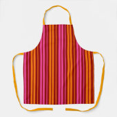Rot Orange Pink Vertikale Streifen Design Schürze (Vorderseite)