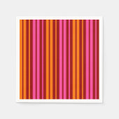 Rot Orange Pink Vertikale Streifen Design Serviette (Vorderseite)