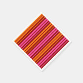 Rot Orange Pink Vertikale Streifen Design Serviette (Ecke)