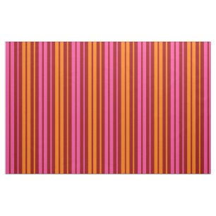 Rot Orange Pink Vertikale Streifen Design Stoff