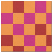 Rot Orange Rosa Karomuster Design Stoff (Nahaufnahme)