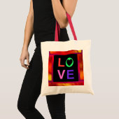 Rot-Orange-Tote-Beutel Tragetasche (Vorderseite (Produkt))
