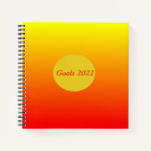 Rot, orange und gelb notizblock (Vorderseite)