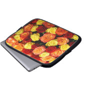 Rot, Orange und Gelb Rosen 10 Zoll Laptopschutzhülle (Vorne Knopf)