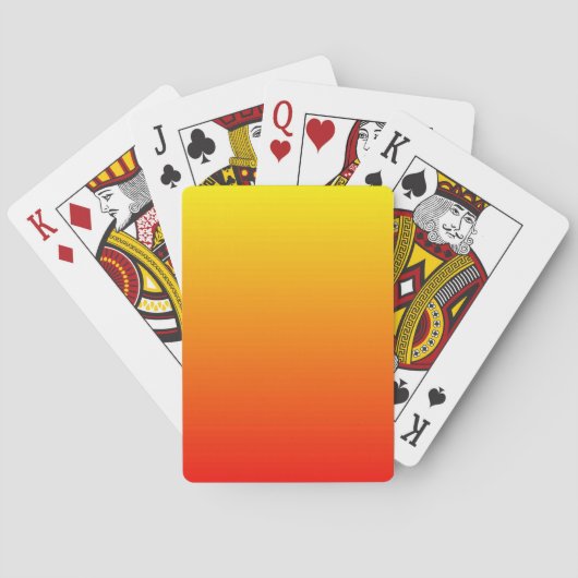 Rot, orange und gelb spielkarten (Rückseite)