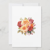 Rot, Orange und Sage Probe Dinner Einladung (Rückseite)