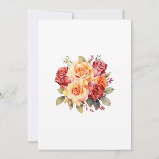 Rot, Orange und Sage Probe Dinner Einladung (Rückseite)