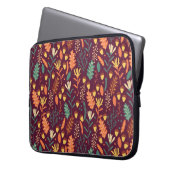 Rot-Orange-Vintages Motiv Laptopschutzhülle (Vorderseite Links)