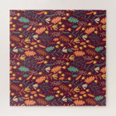 Rot-Orange-Vintages Motiv Puzzle (Horizontal)