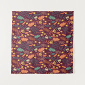 Rot-Orange-Vintages Motiv Wandteppich (Vorderseite (Horizontal))