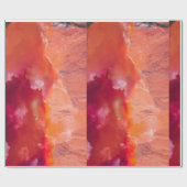 Rot-Orange-Waves-Tapete Geschenkpapier (Flach)
