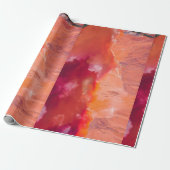 Rot-Orange-Waves-Tapete Geschenkpapier (Ungerollt)