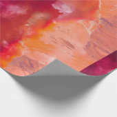 Rot-Orange-Waves-Tapete Geschenkpapier (Ecke)