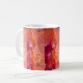 Rot-Orange-Waves-Tapete Kaffeetasse (Vorderseite Links)