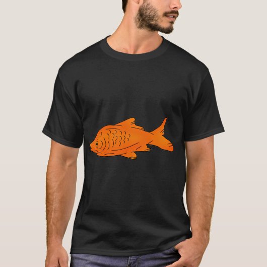Rot-Orangefarbener Fisch T-Shirt (Vorderseite)
