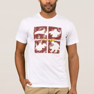 Rot packt Flyball T-Shirt ein