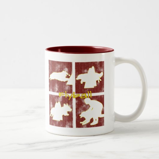 Rot packt Flyball Tasse ein (Rechts)