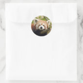Rot-Panda-004 Runder Aufkleber (Tasche)