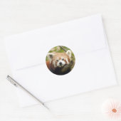 Rot-Panda-005 Runder Aufkleber (Umschlag)