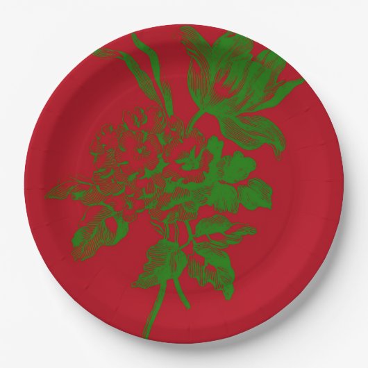 Rot Pappteller (Vorderseite)