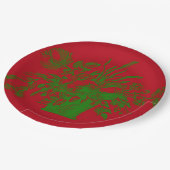 Rot Pappteller (Schrägansicht)