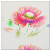 Rot, Passionsblume Stoff (Muster)