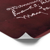 Rot | Patent für den Motor von Verbrennungsöfen Poster (Ecke)