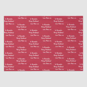 Rot Personalisiert frohe Weihnachten aus der Mama Seidenpapier