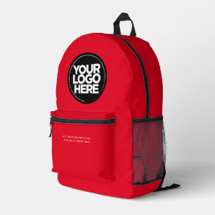 Rot Personalisiertes Firmenlogo und Text Bedruckter Rucksack
