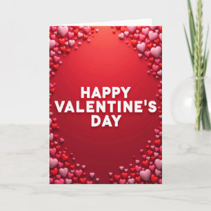 Rot-Pink-Herzen Valentinstagskarte Karte