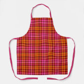 Rot Pink Orange Karo Tartan Design  Schürze (Vorderseite)