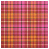 Rot Pink Orange Karo Tartan Design Stoff (Muster)