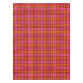 Rot Pink Orange Karo Tartan Design Tischdecke (Vorderseite)
