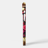 ROT PINK SCHWARZ GOLD VALENTINE HERZEN Case-Mate iPhone HÜLLE (Rückseite / Links)