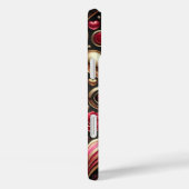 ROT PINK SCHWARZ GOLD VALENTINE HERZEN Case-Mate iPhone HÜLLE (Rückseite / Rechts)