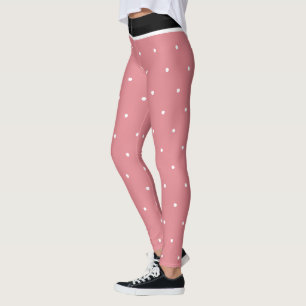 Rot Pink Schwarz Weiß Punkte Leggings
