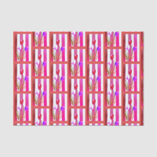 ROT, PINK UND LILA TULIPS-TISSUPAPIER SEIDENPAPIER
