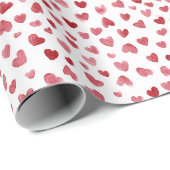 Rot Pink Weiße Herzen Liebe Geschenkpapier (Rolleneckpunkt)