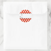 Rot Polka Dot Aufkleber (Tasche)