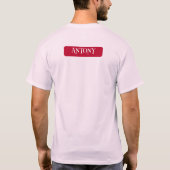 Rot + Polka Weiße Punkte T-Shirt (Rückseite)