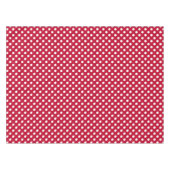 Rot + Polka Weiße Punkte Tischdecke (Vorderseite (Horizontal))