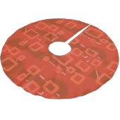 Rot  polyester weihnachtsbaumdecke (Schrägansicht)