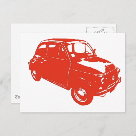 Rot Postkarte (Vorne/Hinten)