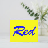 Rot Postkarte (Stehend Vorderseite)