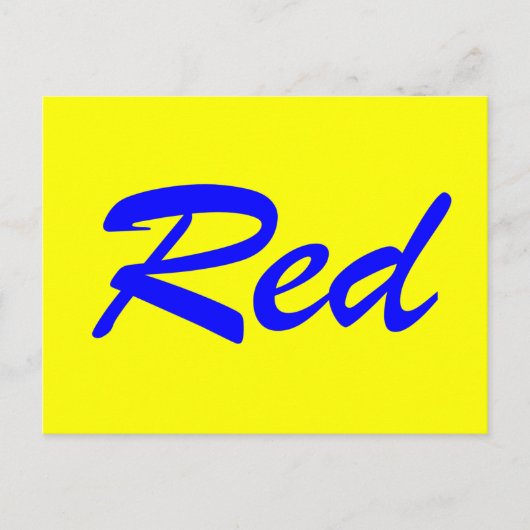 Rot Postkarte (Vorderseite)