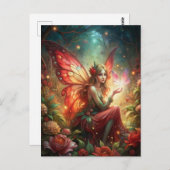 Rot Postkarte (Vorne/Hinten)