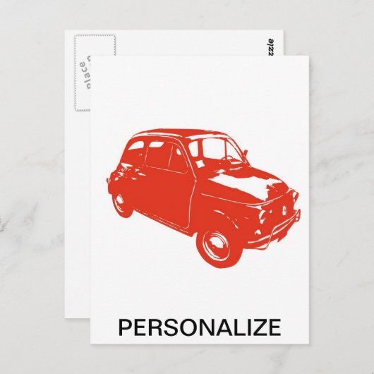 Rot Postkarte (Vorne/Hinten)