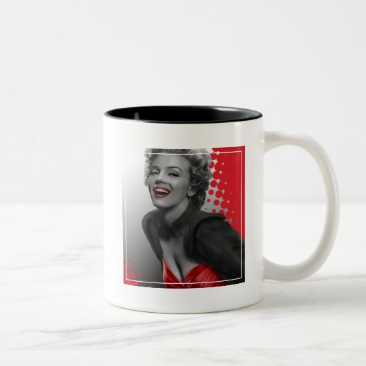 Rot punktiert Marilyn Zweifarbige Tasse (Rechts)
